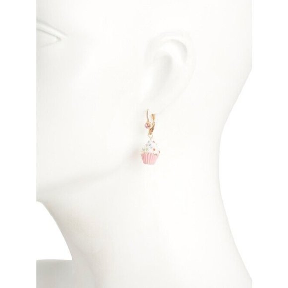 Betsey Johnson Cupcake Mixer Earrings Babycakes Pastel Pink Valentine's Day Gift - Picture 2 of 2